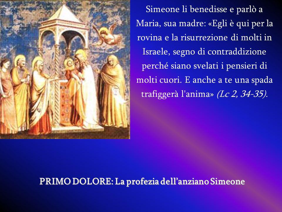 PRIMO DOLORE: La profezia dell’anziano Simeone