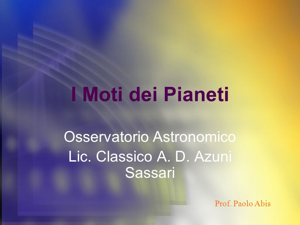 Osservatorio Astronomico Lic. Classico A. D. Azuni Sassari