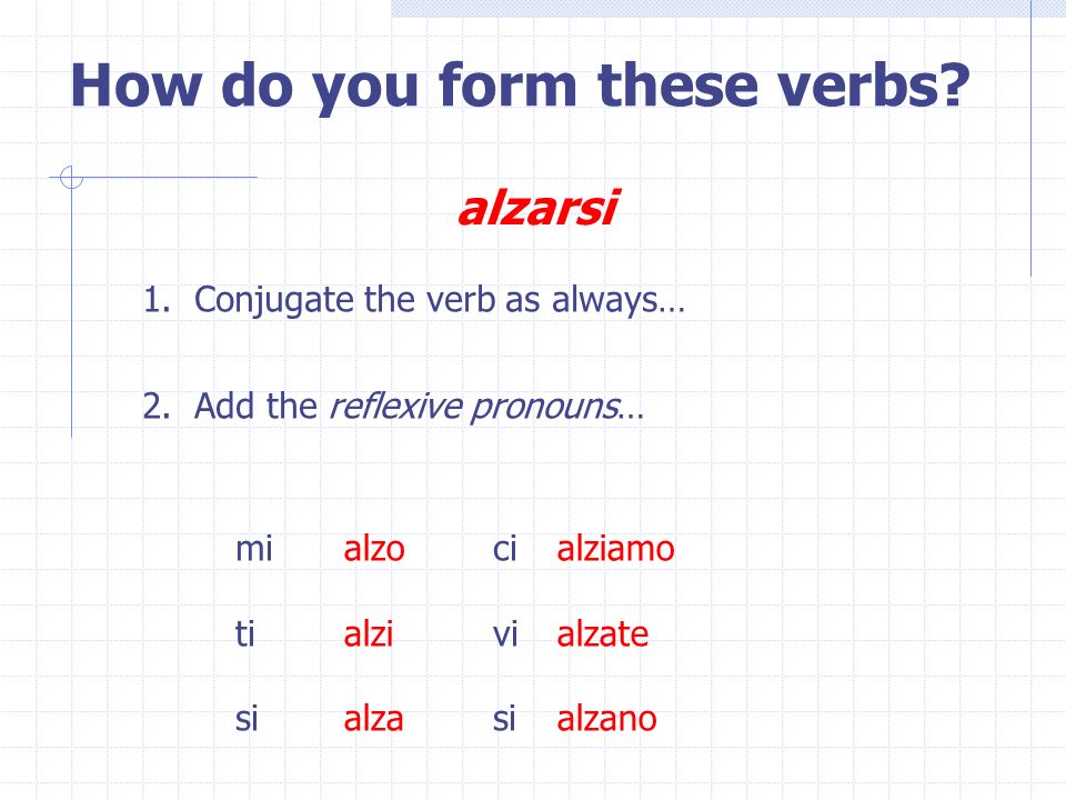 How do you form these verbs