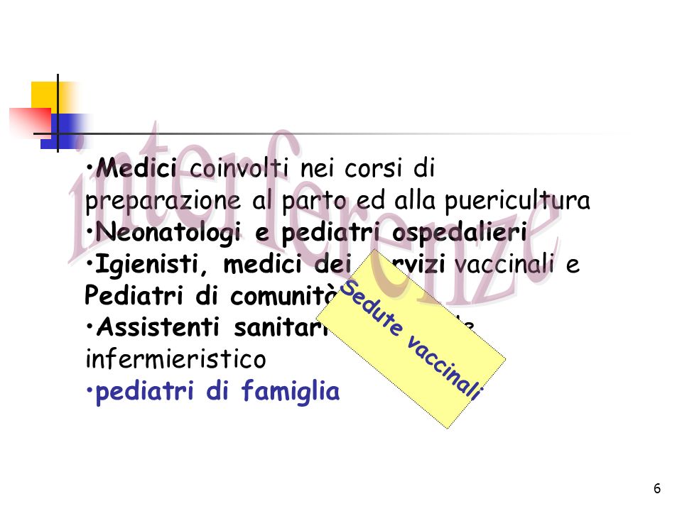 interferenze Medici coinvolti nei corsi di preparazione al parto ed alla puericultura. Neonatologi e pediatri ospedalieri.