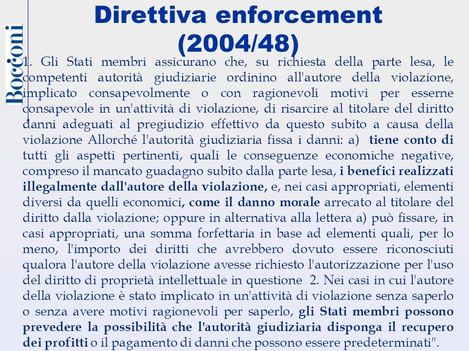 Direttiva enforcement (2004/48)