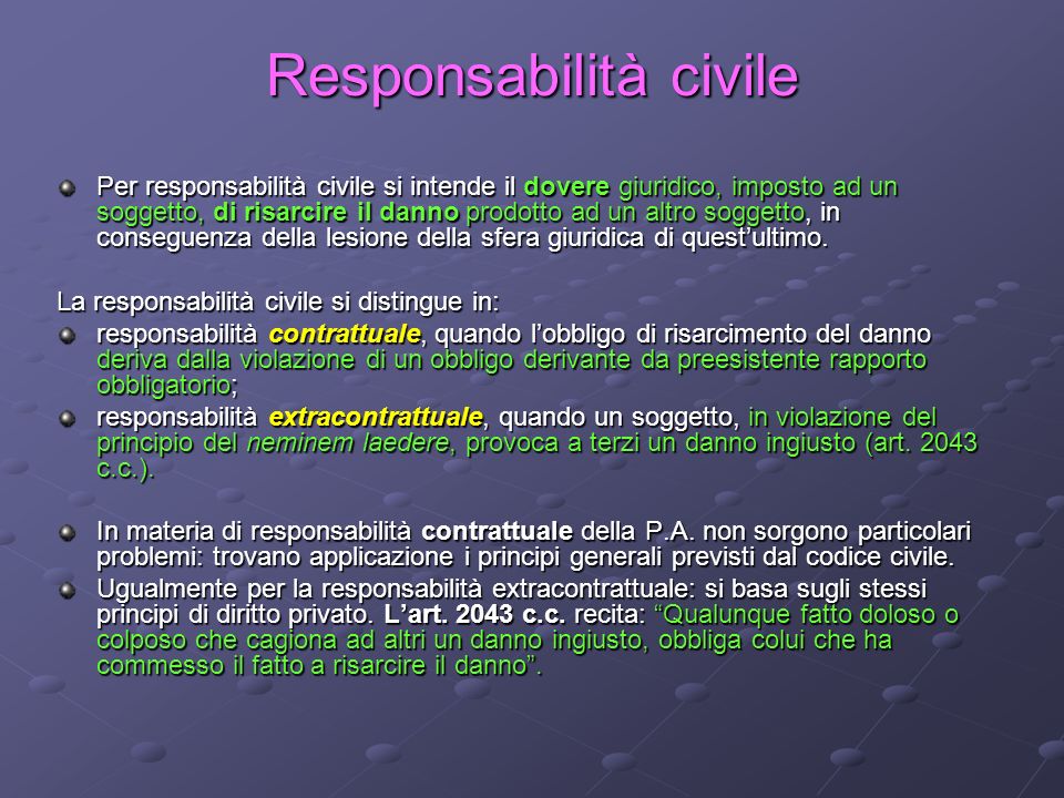 Responsabilità civile