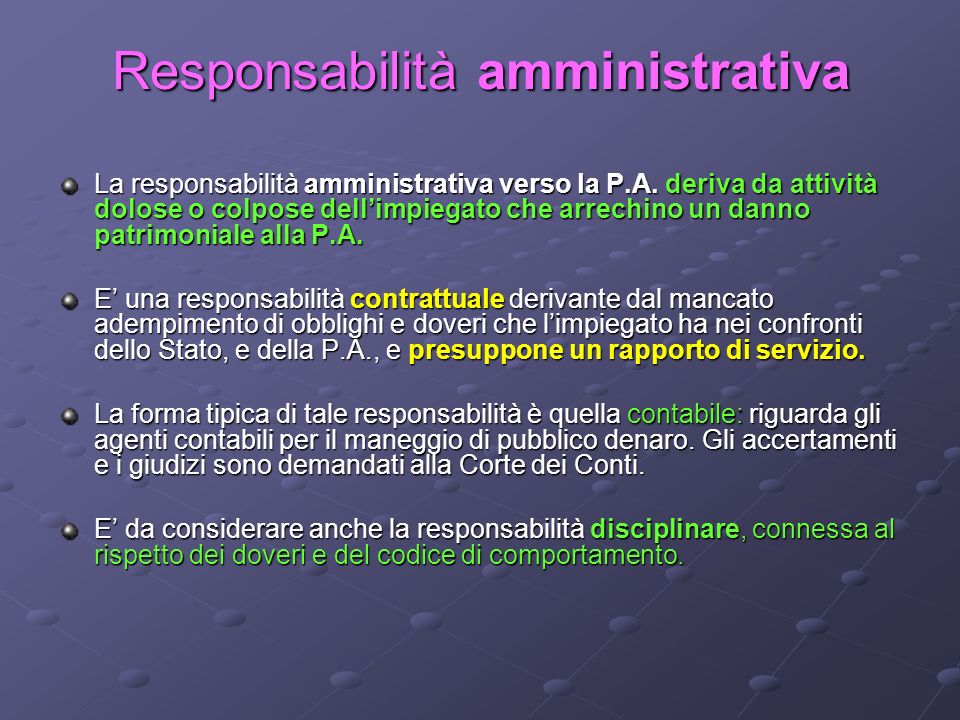 Responsabilità amministrativa