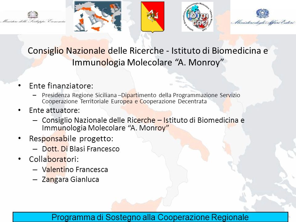 Consiglio Nazionale delle Ricerche - Istituto di Biomedicina e Immunologia Molecolare A. Monroy