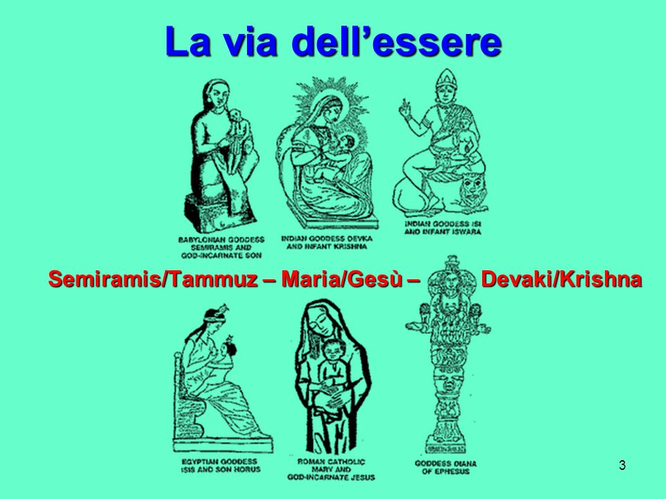 La via dell’essere Semiramis/Tammuz – Maria/Gesù – Devaki/Krishna