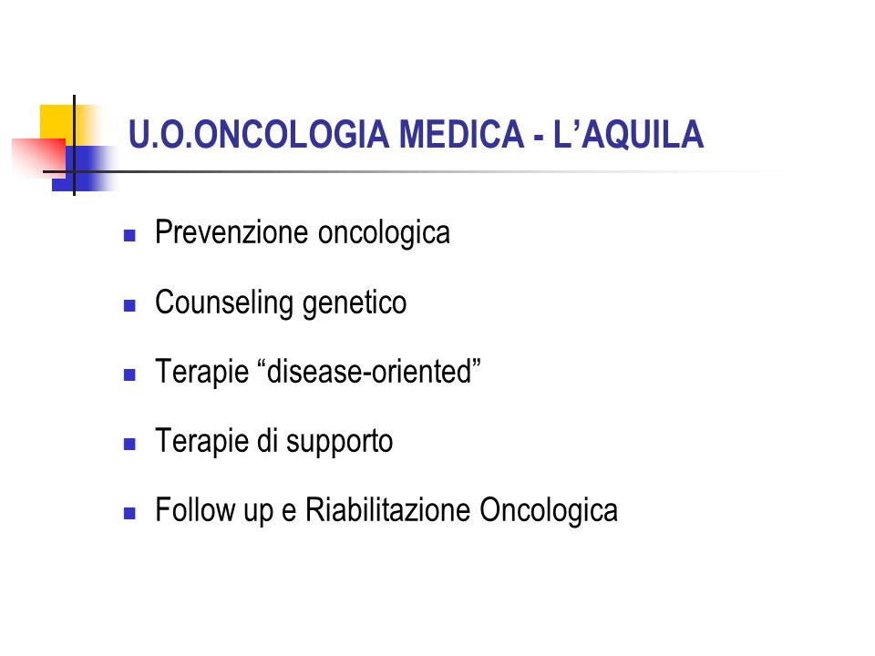 U.O.ONCOLOGIA MEDICA - L’AQUILA