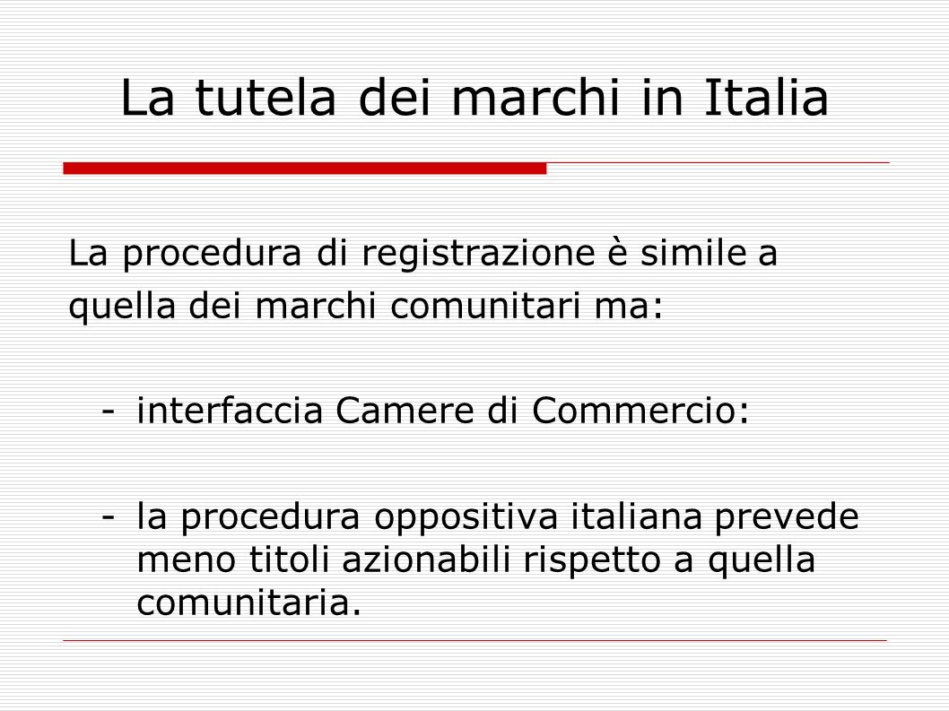 La tutela dei marchi in Italia