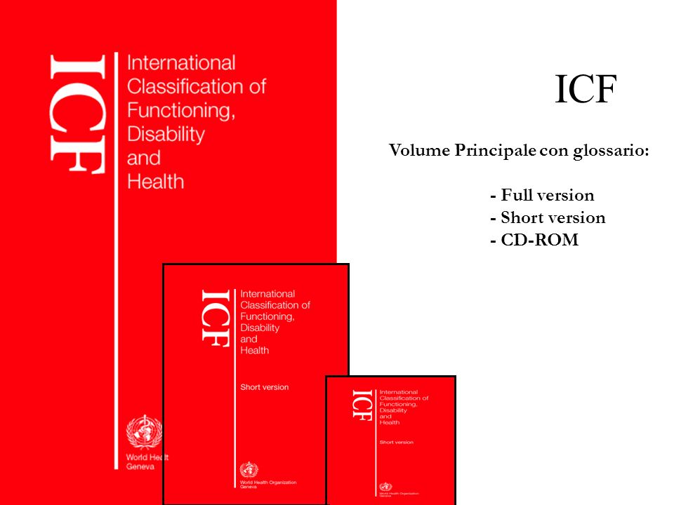 ICF Volume Principale con glossario: - Full version - Short version