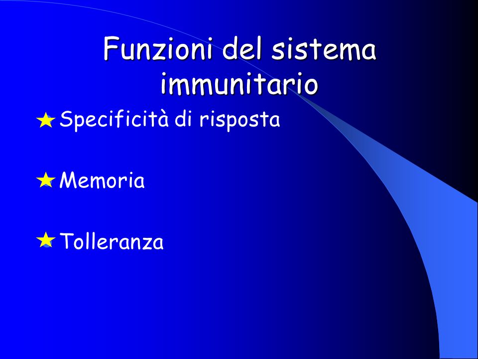 Funzioni del sistema immunitario