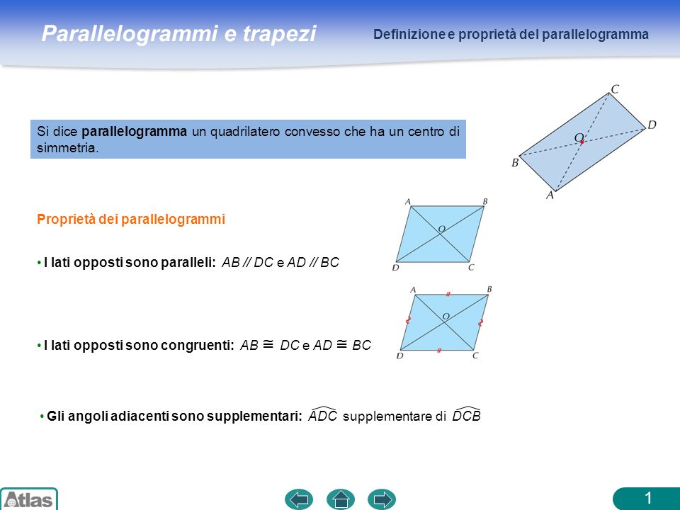 Definizione e proprietà del parallelogramma