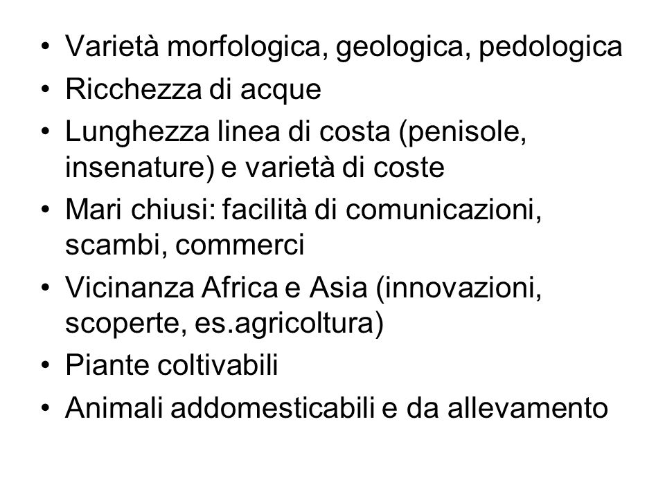 Varietà morfologica, geologica, pedologica