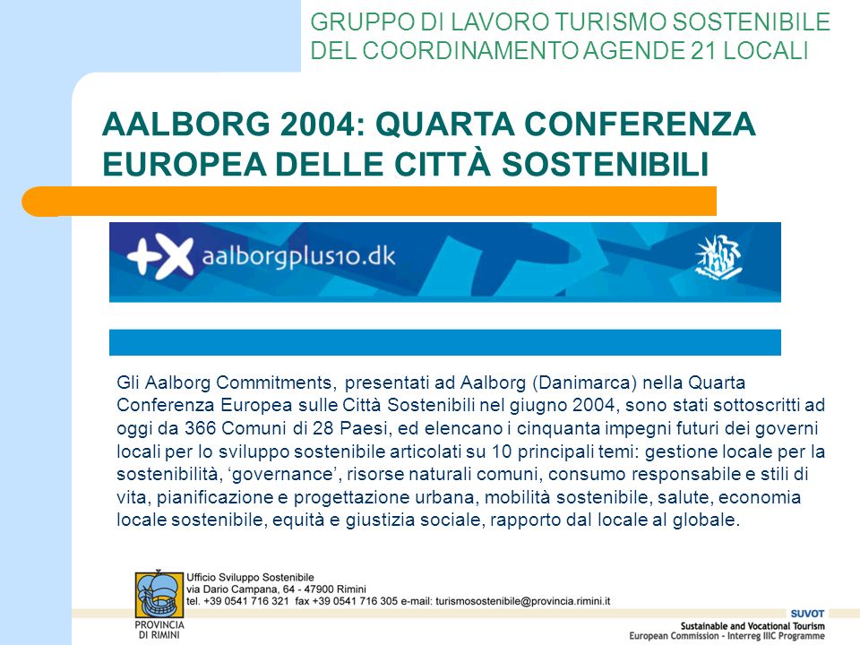 AALBORG 2004: QUARTA CONFERENZA EUROPEA DELLE CITTÀ SOSTENIBILI