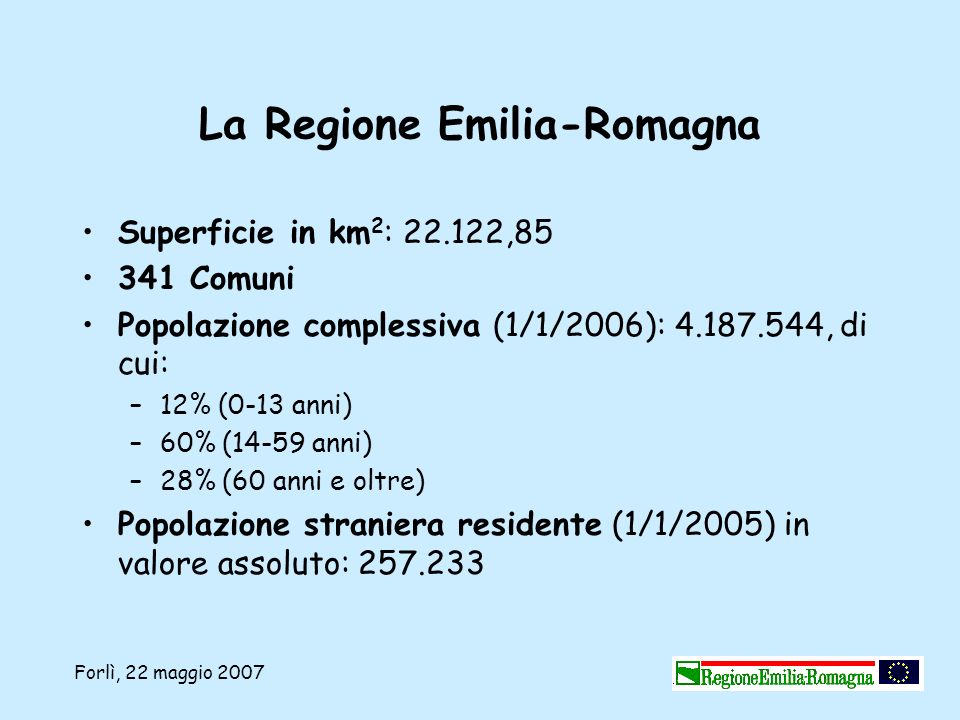 La Regione Emilia-Romagna