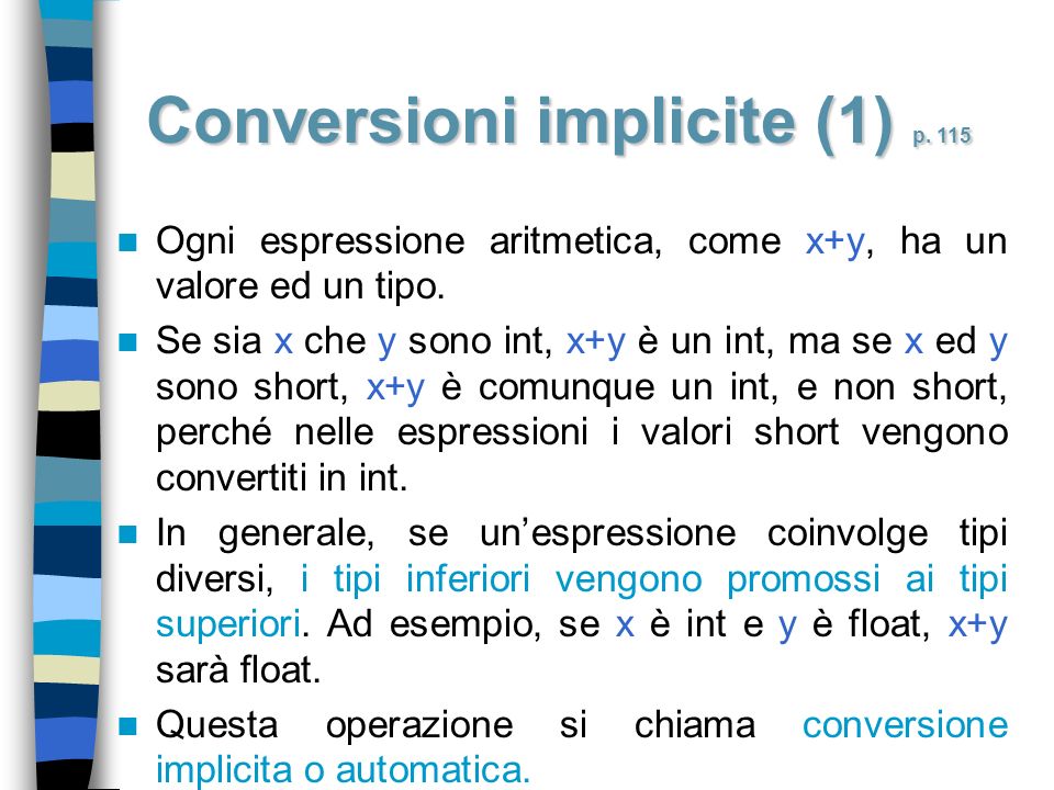 Conversioni implicite (1) p. 115