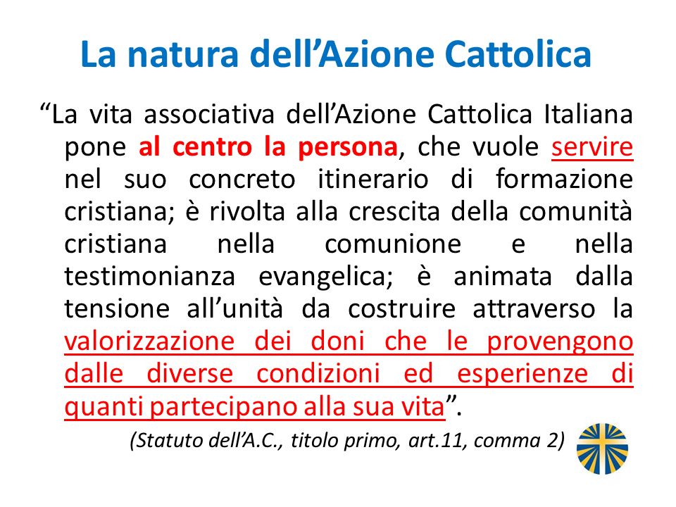 La natura dell’Azione Cattolica