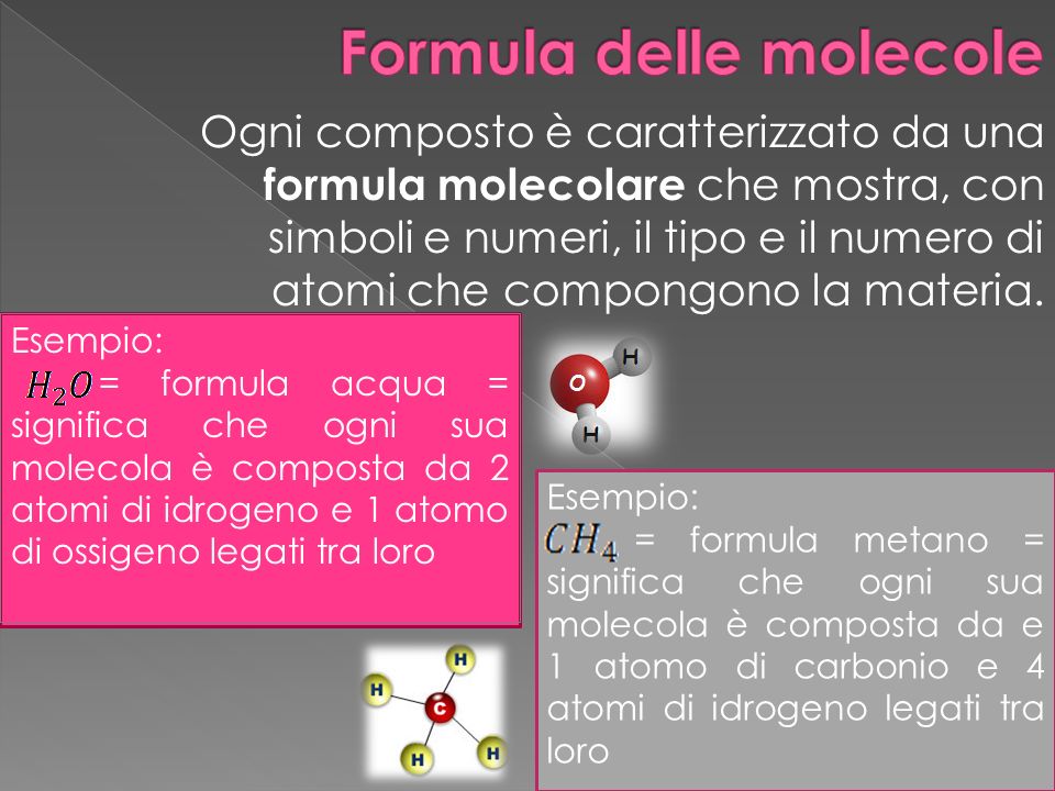 Formula delle molecole