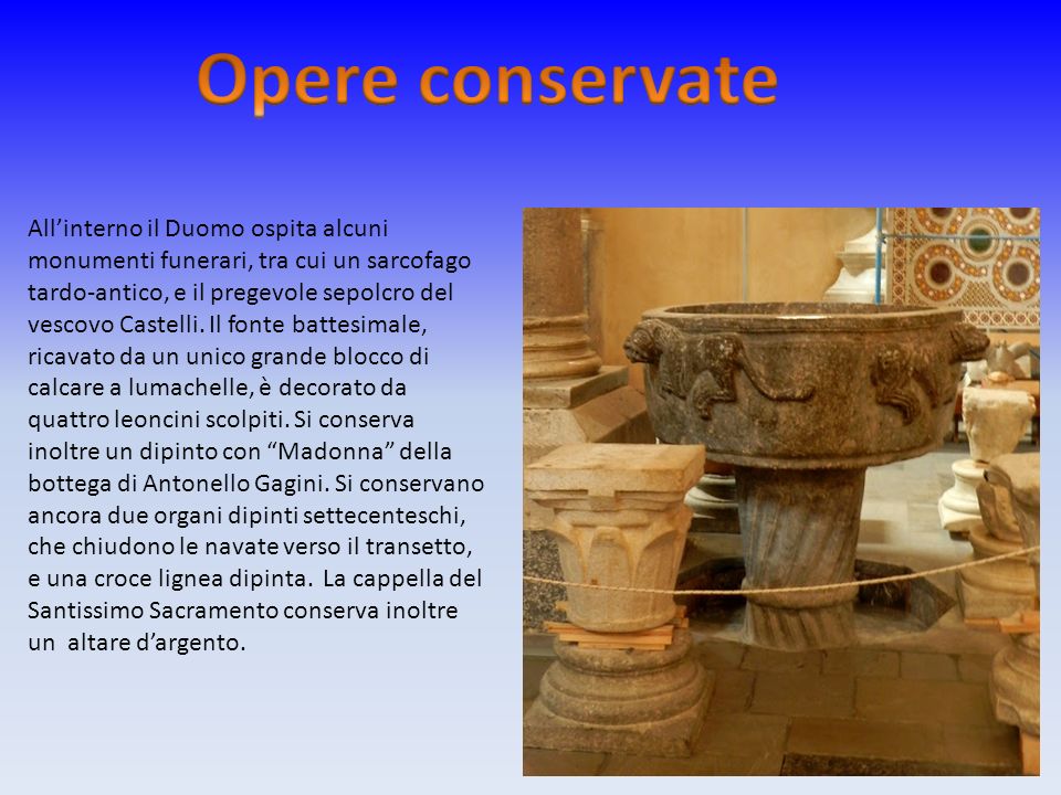 Opere conservate