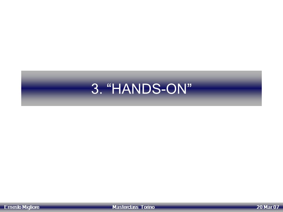 3. HANDS-ON