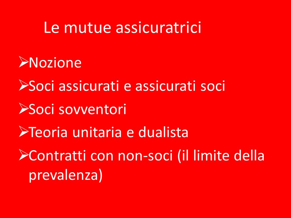 Le mutue assicuratrici