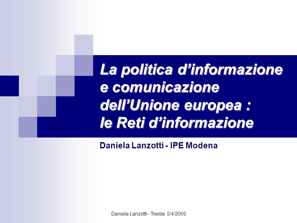 Daniela Lanzotti - IPE Modena