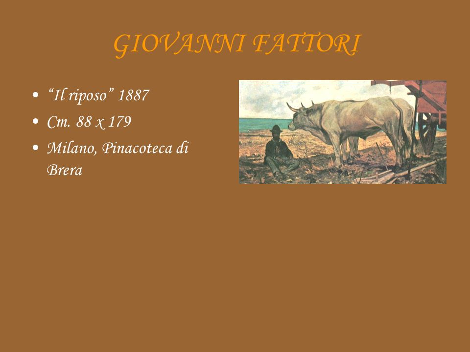 GIOVANNI FATTORI Il riposo 1887 Cm. 88 x 179