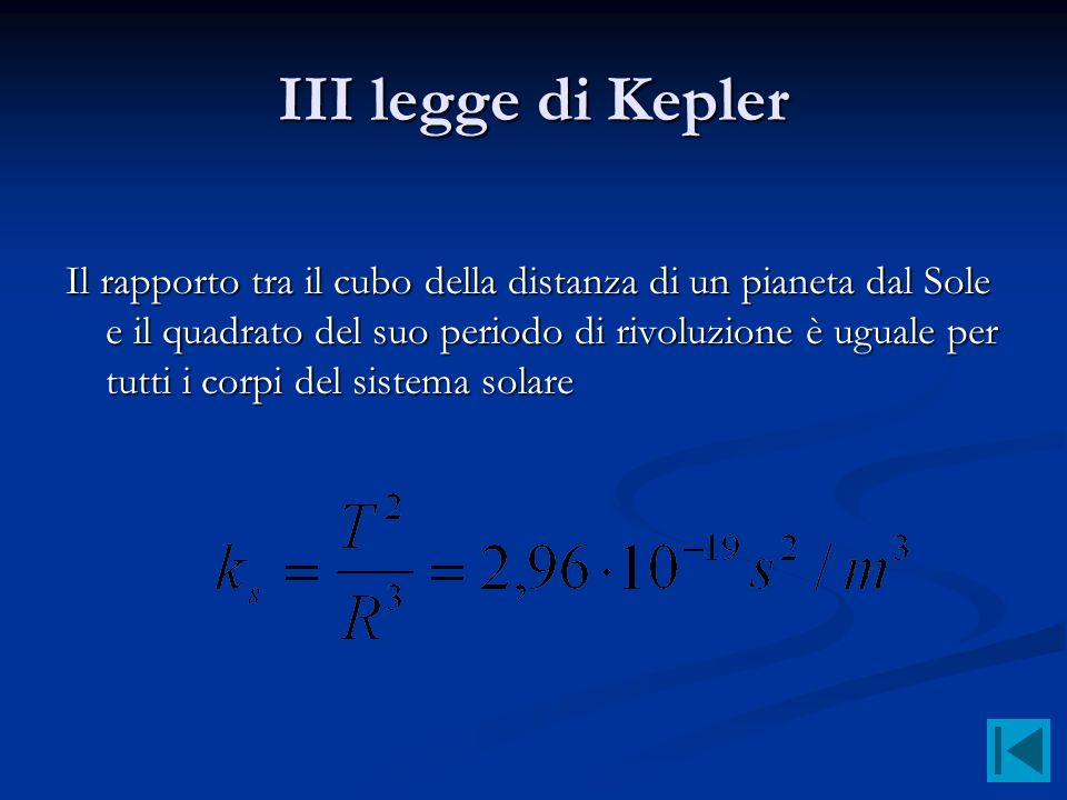 III legge di Kepler