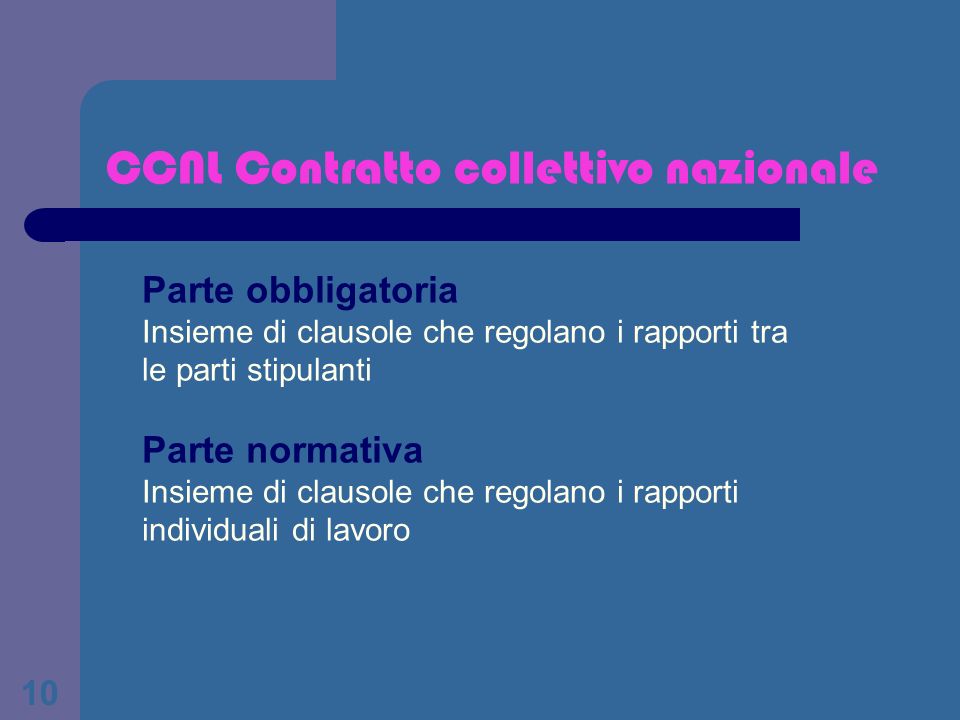 CCNL Contratto collettivo nazionale