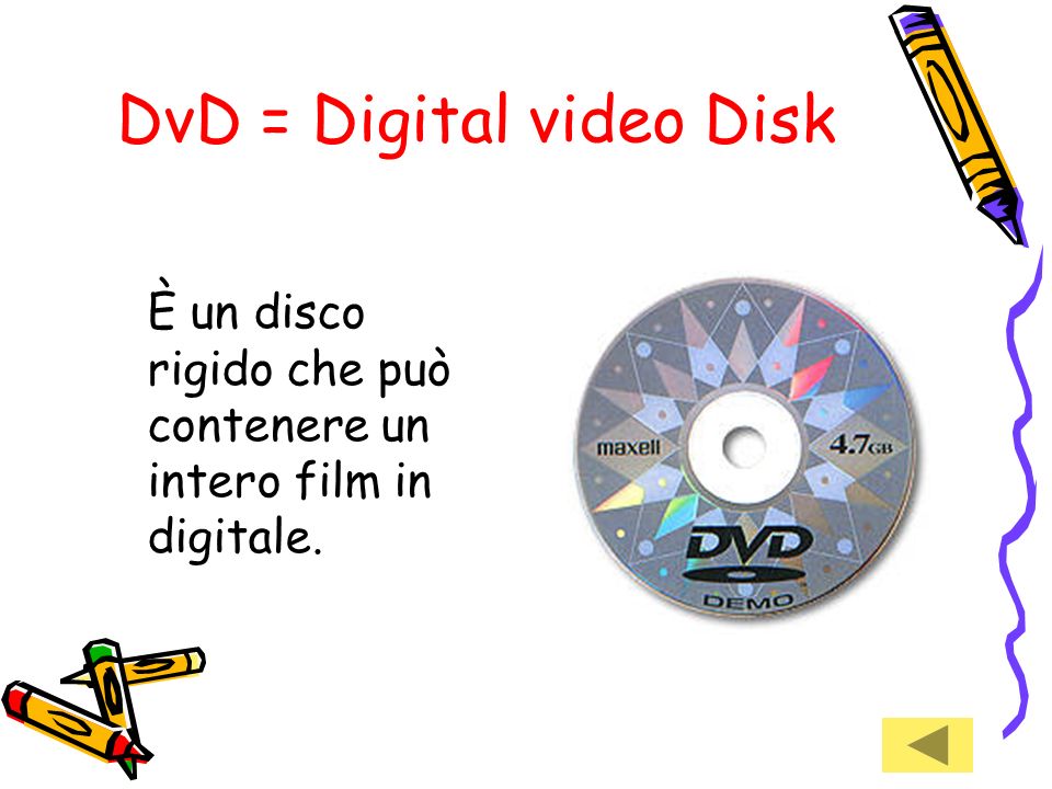 DvD = Digital video Disk