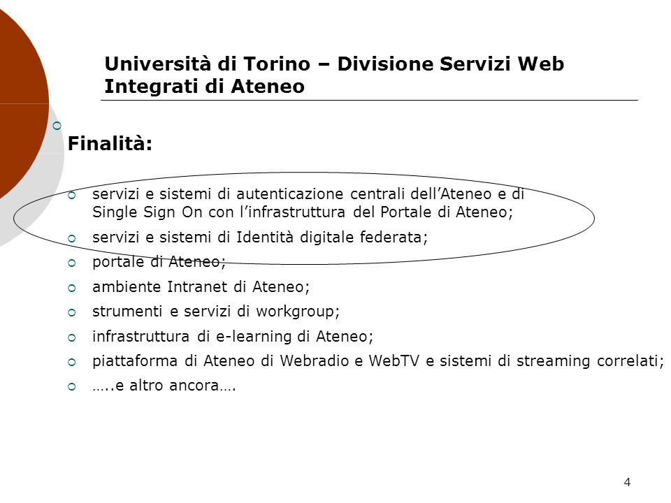 Università di Torino – Divisione Servizi Web Integrati di Ateneo