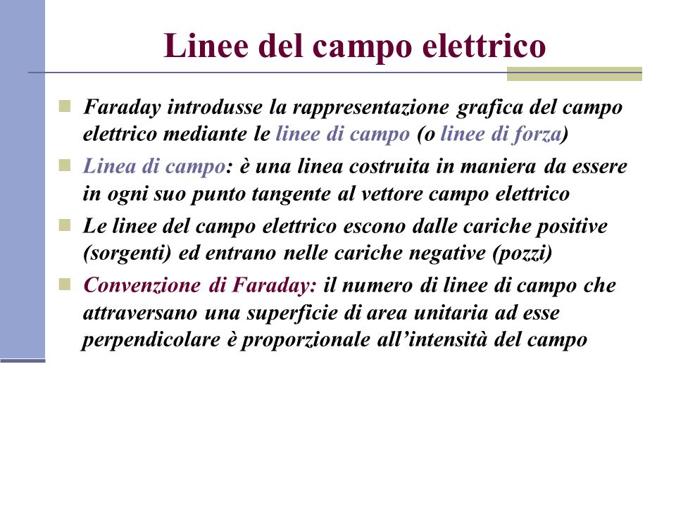 Linee del campo elettrico