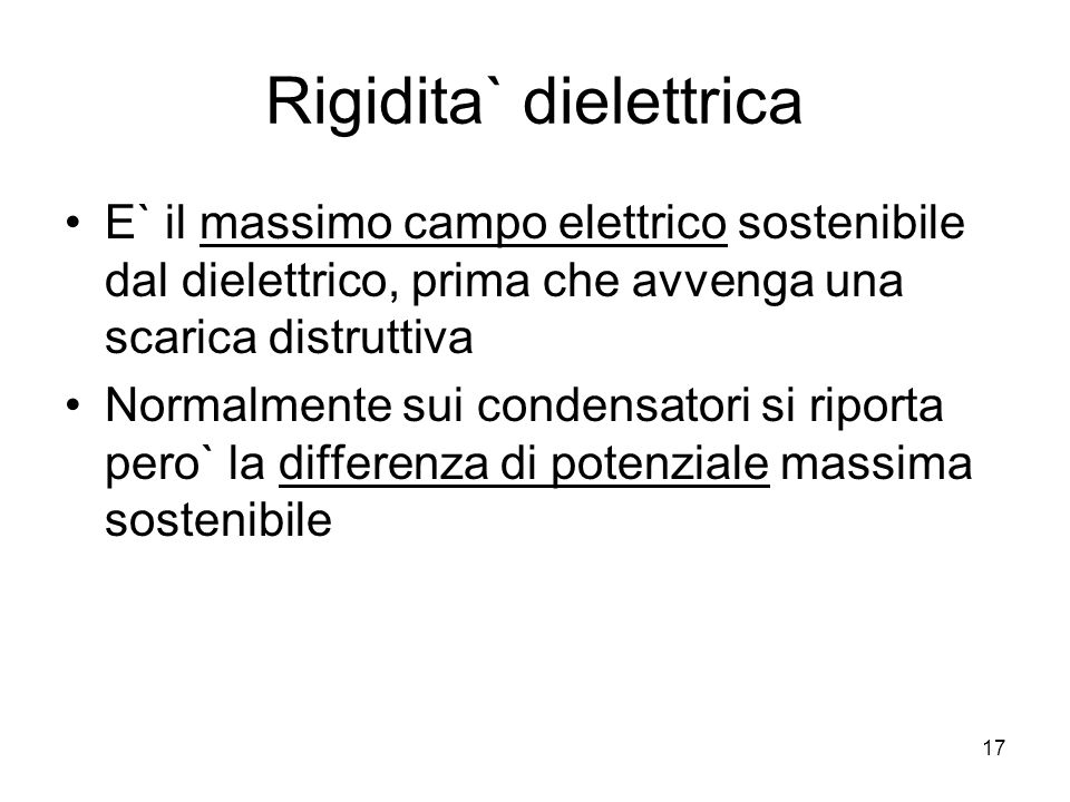Rigidita` dielettrica