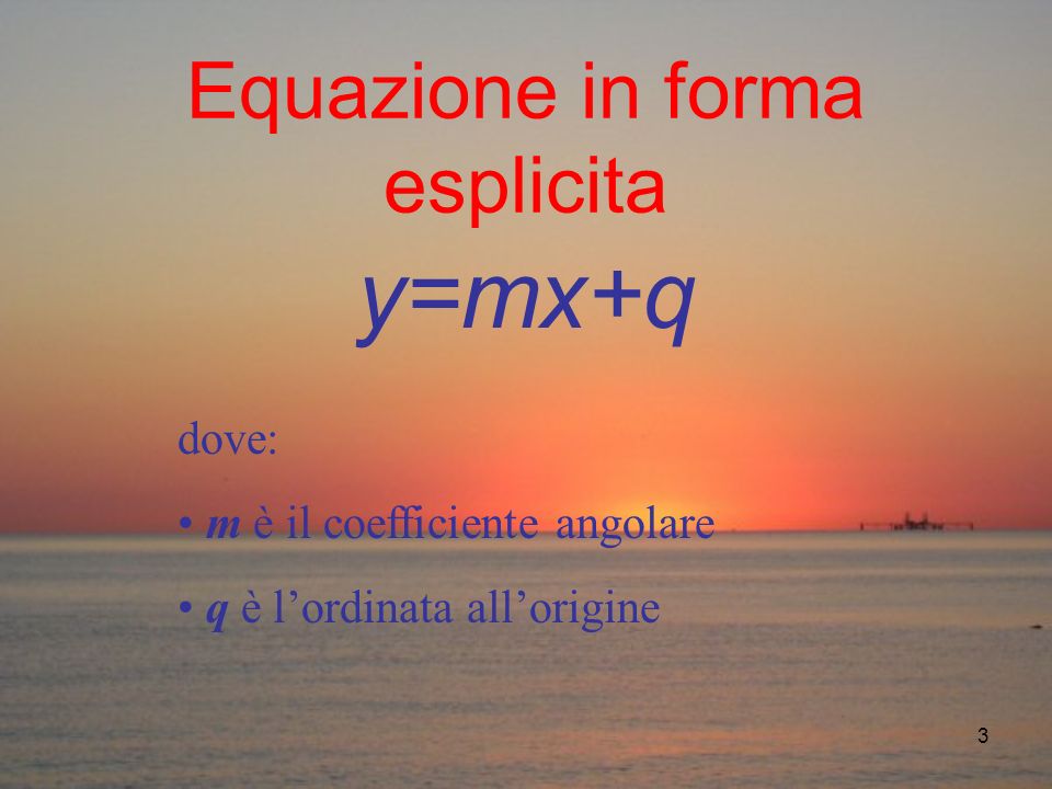 Equazione in forma esplicita