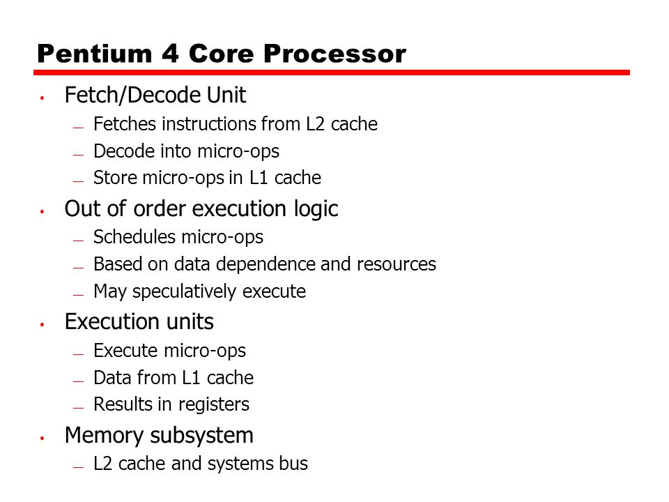 Pentium 4 Core Processor