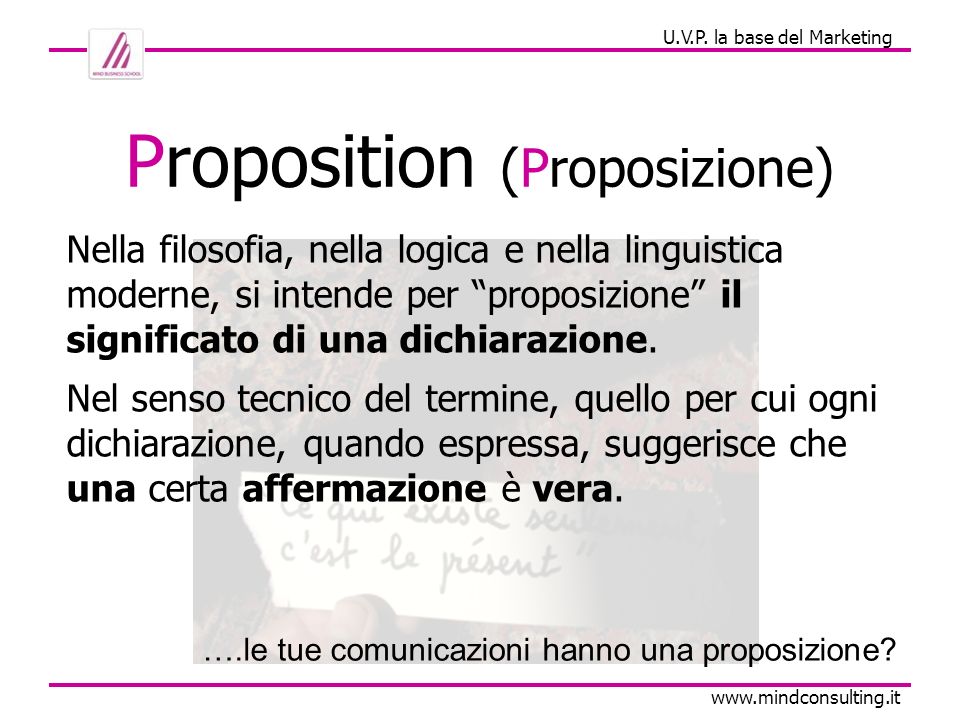 Proposition (Proposizione)