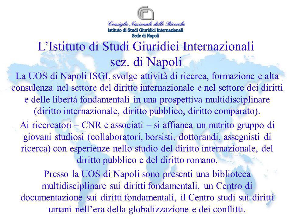 L’Istituto di Studi Giuridici Internazionali sez. di Napoli