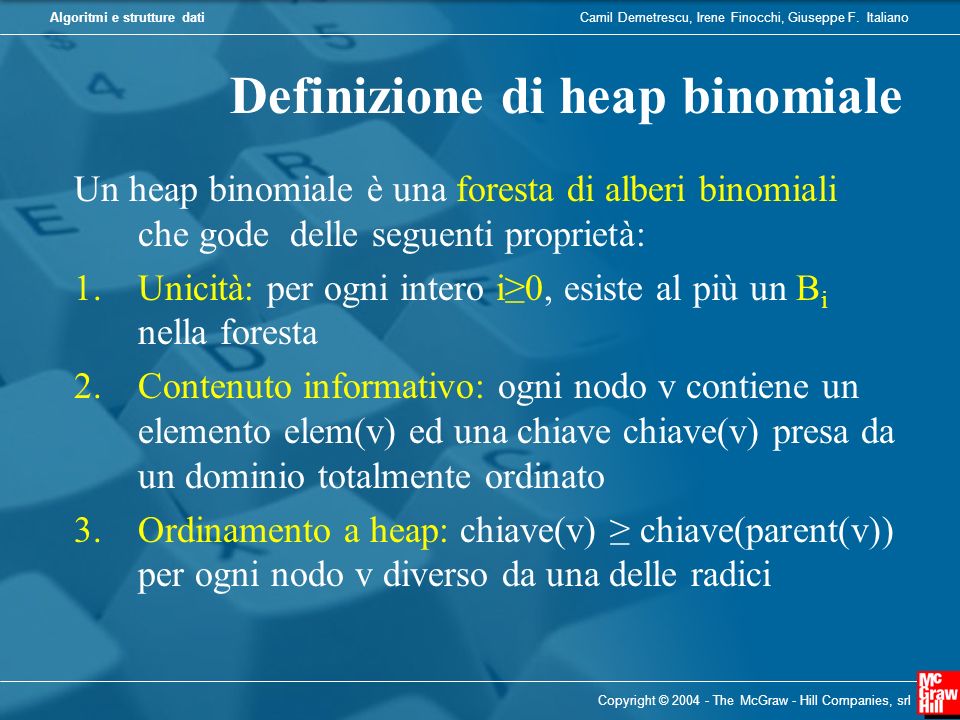 Definizione di heap binomiale