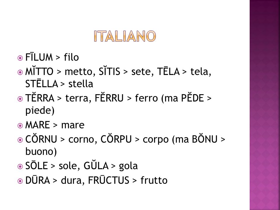 ITALIANO FĪLUM > filo