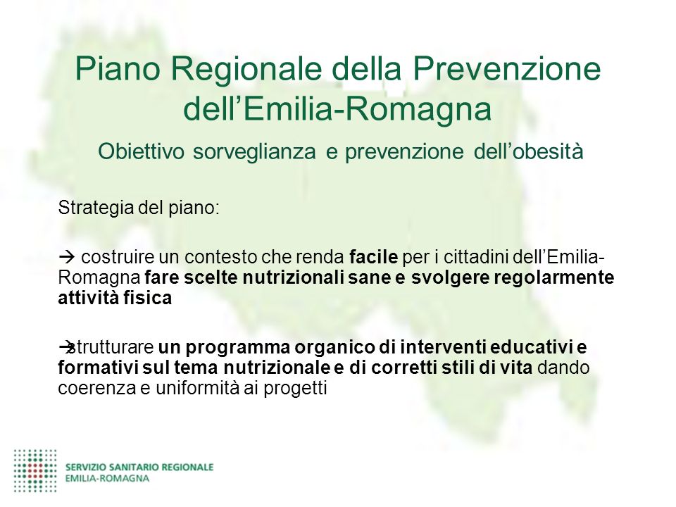 Piano Regionale della Prevenzione dell’Emilia-Romagna
