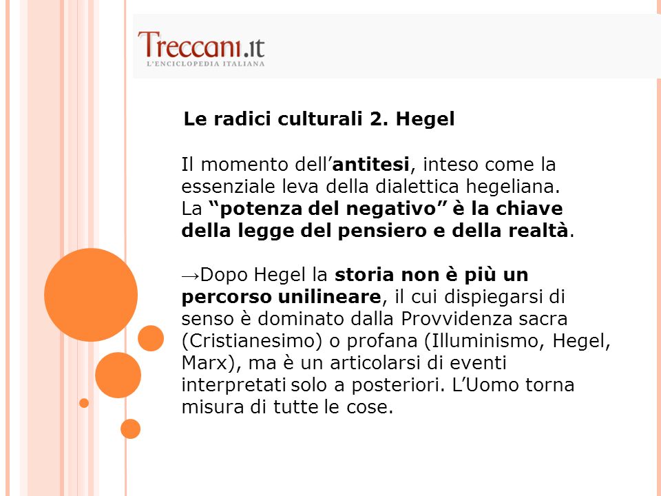 Le radici culturali 2. Hegel