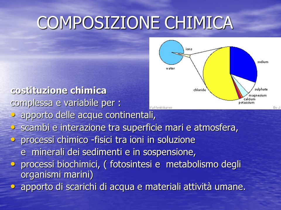 COMPOSIZIONE CHIMICA costituzione chimica complessa e variabile per :