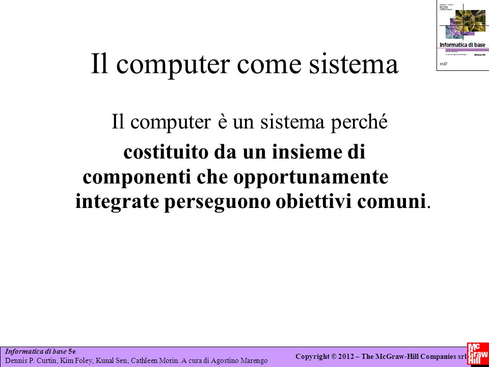 Il computer come sistema
