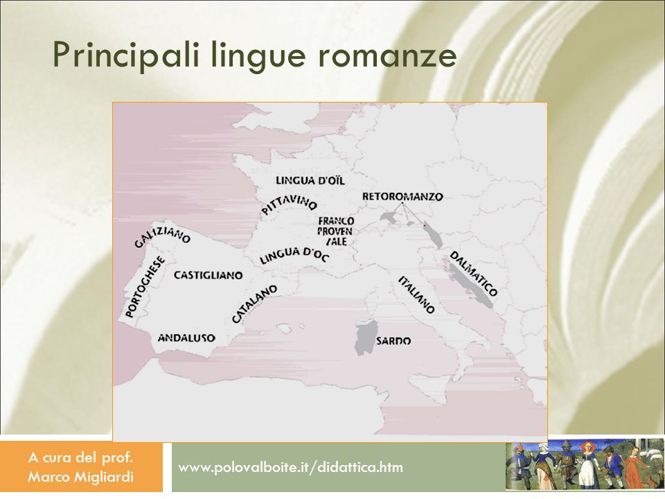 Principali lingue romanze
