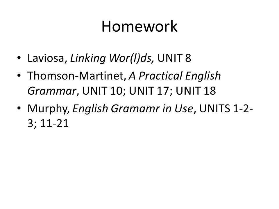Homework Laviosa, Linking Wor(l)ds, UNIT 8