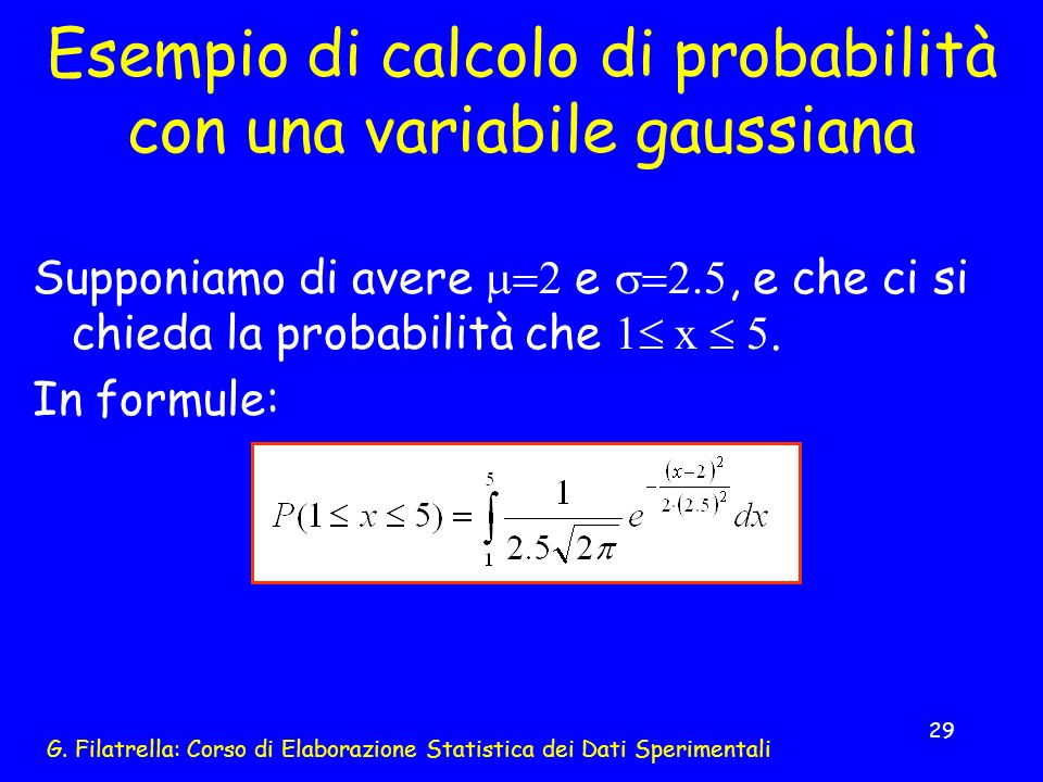 Esempio di calcolo di probabilità con una variabile gaussiana