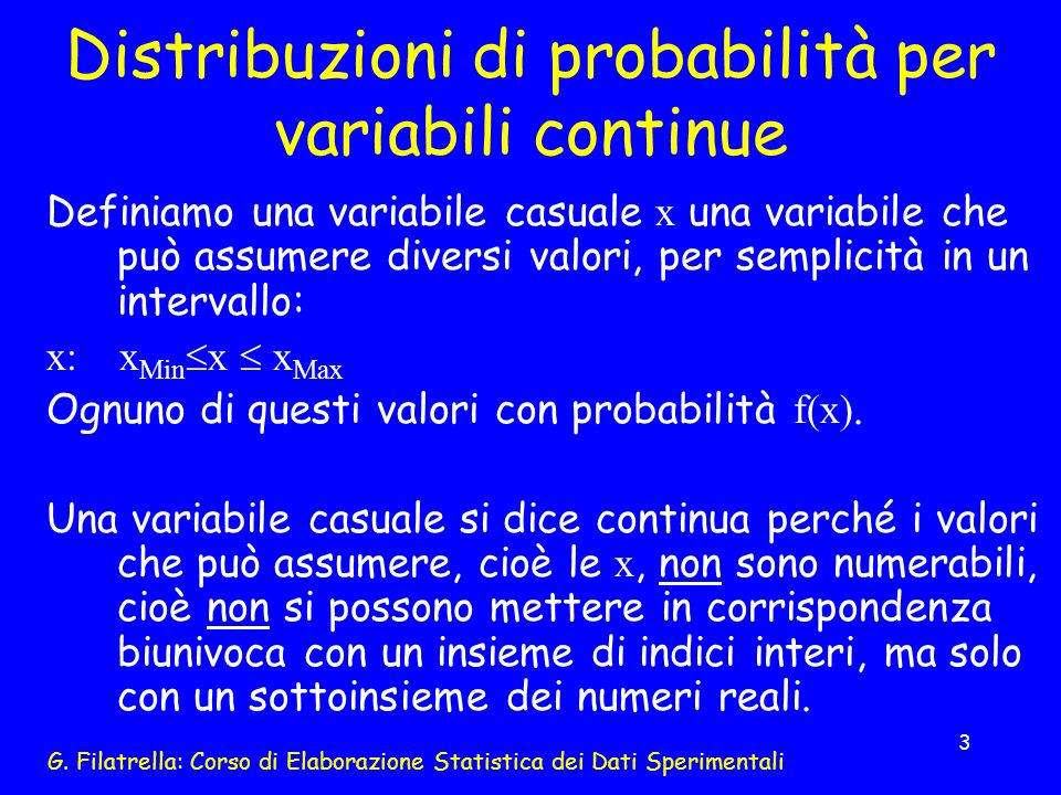 Distribuzioni di probabilità per variabili continue