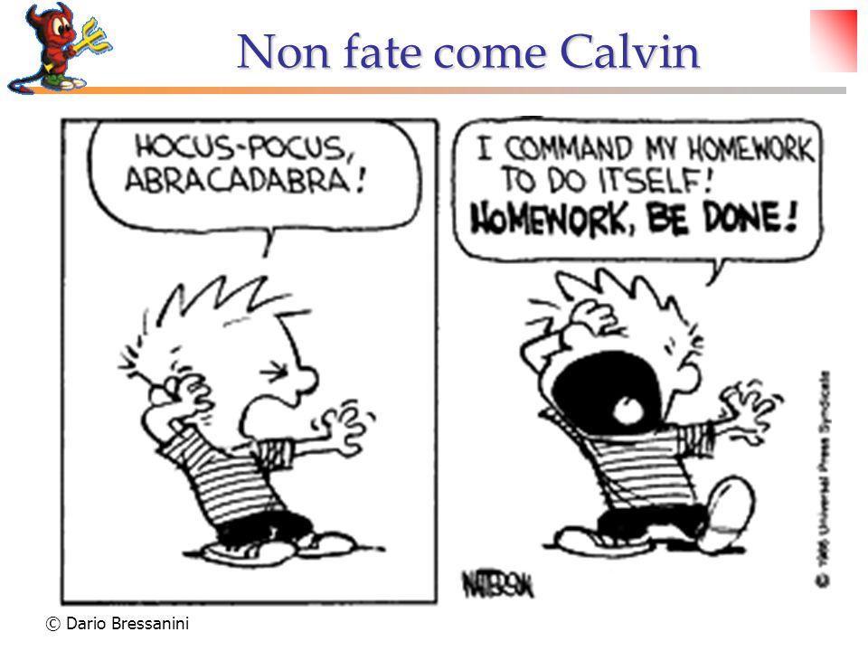 Non fate come Calvin © Dario Bressanini