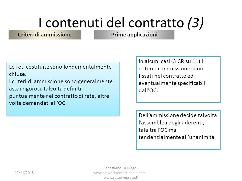 I contenuti del contratto (3)