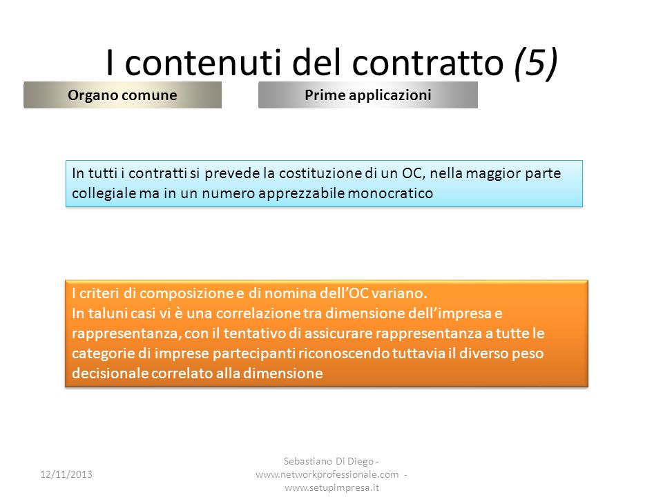 I contenuti del contratto (5)