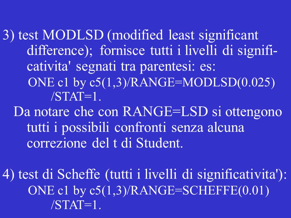 3) test MODLSD (modified least significant