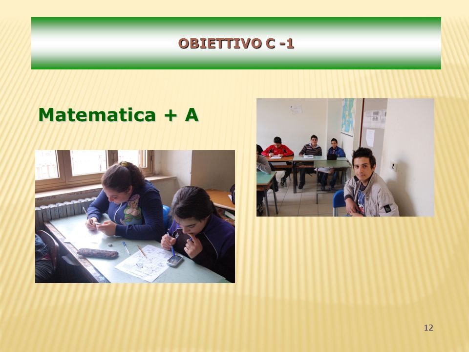 OBIETTIVO C -1 Matematica + A 12